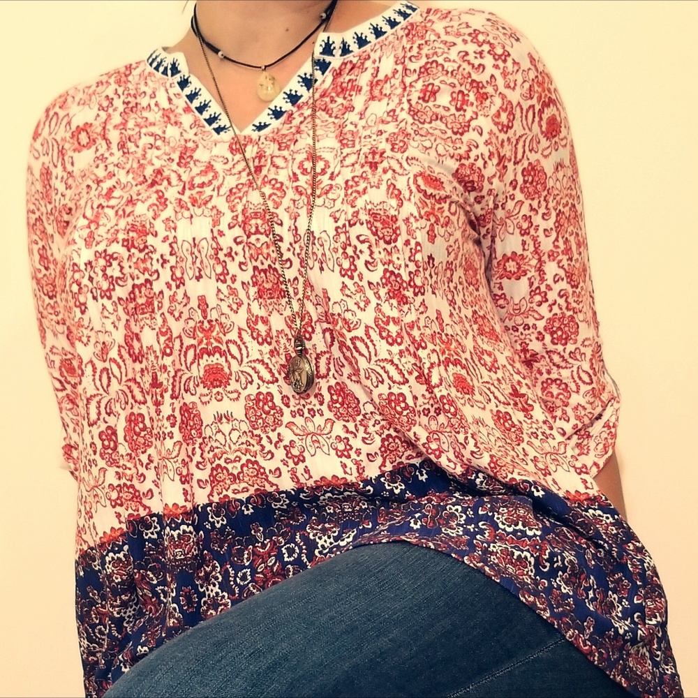 Vintage America Blues Orange Floral
